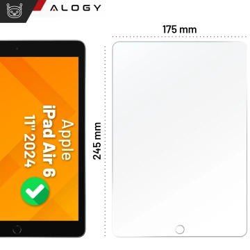 Загартоване скло для Apple iPad Air 6 - 11" 2024 Alogy Screen Protector Pro 9H