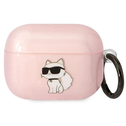 Protective case for headphones Karl Lagerfeld for Airpods Pro cover pink/pink Ikonik Choupette