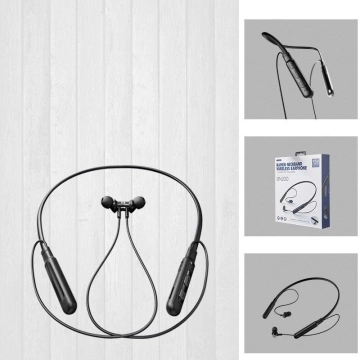 Вкладиші бездротові Bluetooth навушники Proda Kamen з шийним ремнем чорні (PD-BN200 чорні)