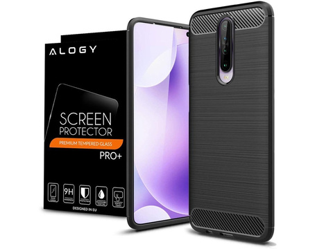 Puzdro Alogy Rugged Armor pre Xiaomi Redmi K30 / Poco X2 čierne sklo Alogy