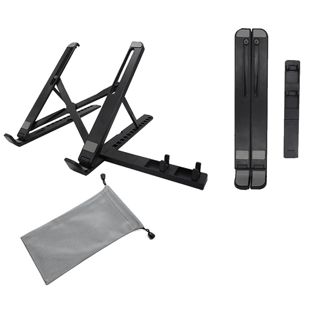 Alogy portable laptop table desk stand phone stand adjustable Black