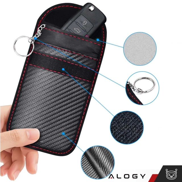Alogy anti-theft key case signal blocking pouch 13x8.2cm