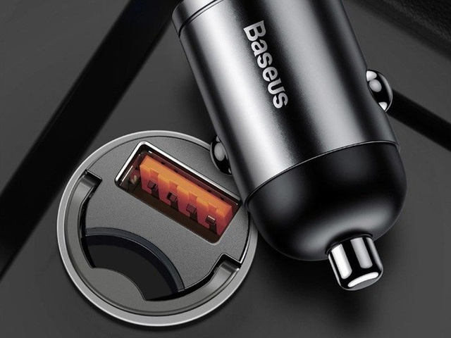 Baseus mini QC 3.0 5A 30W car charger Black