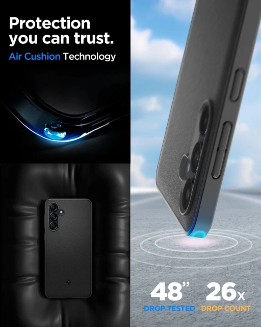 Etui Spigen Essential SandBlast do Samsung Galaxy M55 5G Matte Black