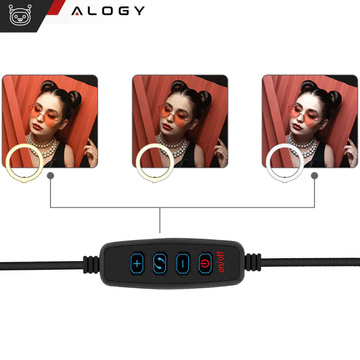 Лампа-кільце Alogy Ring A33 для фотографій макіяжу на штативі