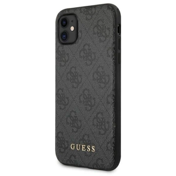 Etui Guess GUHCN61G4GFGR pro iPhone 11 6,1" pevný obal 4G kovové zlaté logo