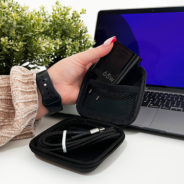 Чохол на блискавці Alogy Protect універсальний чохол для аксесуарів навушники, кабель, зарядний чорний