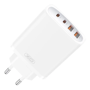 Зарядний пристрій XO CE22, 45 Вт, GaN, 2x USB-C, 2x USB-A, PD, QC, PPS