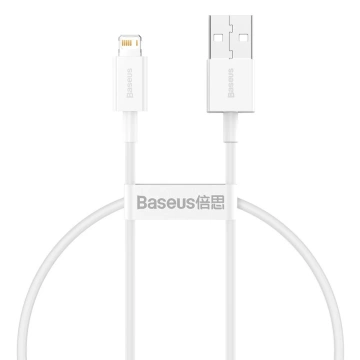 Baseus Superior USB kábel - Lightning 2,4A 0,25 m biely (CALYS-02)