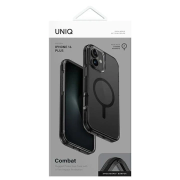 Etui UNIQ Combat для iPhone 16 Plus 6.7" Magclick Charging Czarny/Carbon Black