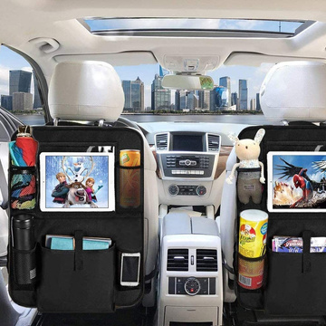 Car seat organizer, car travel cover, protector, 2x headrest holder, 4in1