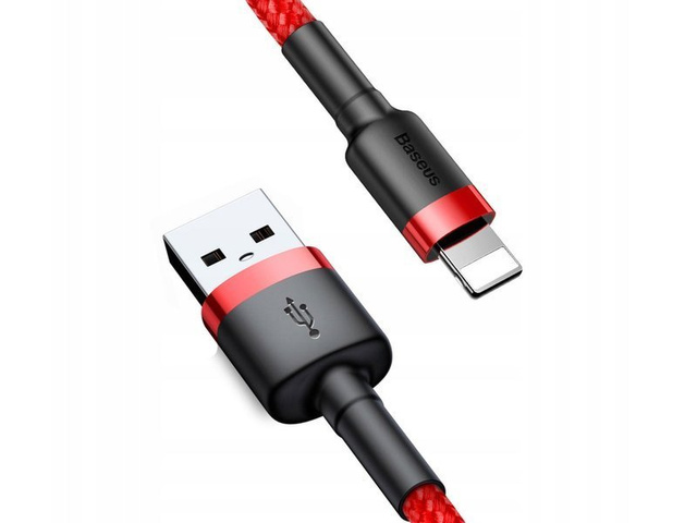 Kabel 2m Baseus Keviar USB Lightning für iPhone iPad iPod 1.5A Czerwony