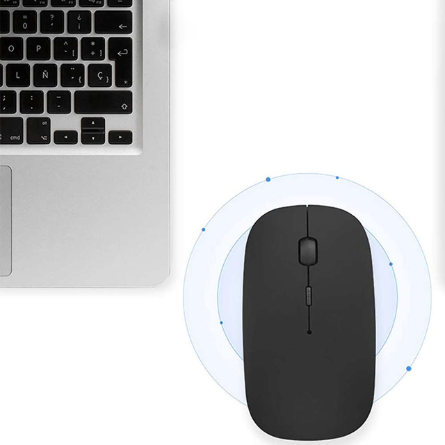 Mouse Alogy Mouse bezdrôtová počítačová myš pre tablet a notebook Čierna