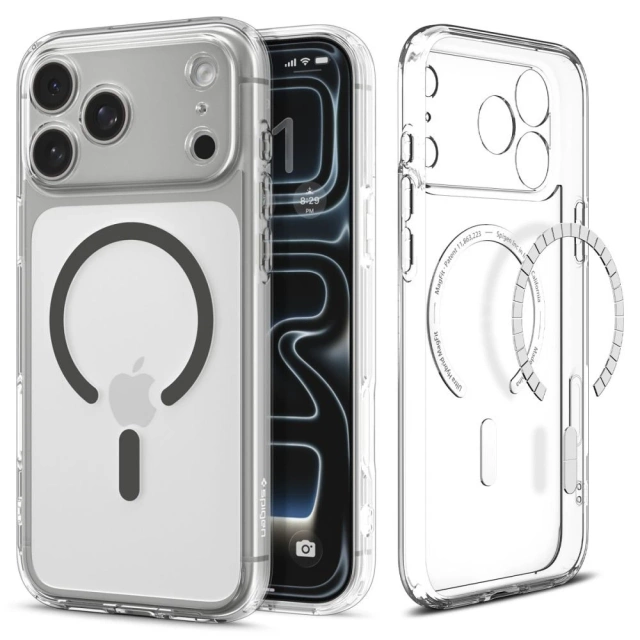 Etui Ochronne do iPhone 17 Pro Max Spigen Ultra Hybrid Mag MagSafe Clear/Graphite