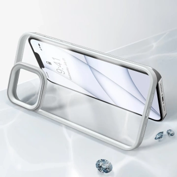 Baseus Crystal Phone Case Armored Case pro iPhone 13 Pro Max s šedým gelovým rámem (ARJT000513)