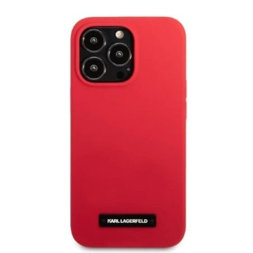 Karl Lagerfeld KLHCP13LSLMP1R захисний чохол для телефону Apple iPhone 13 Pro / 13 6.1" hardcase red/red Silicone Plaque