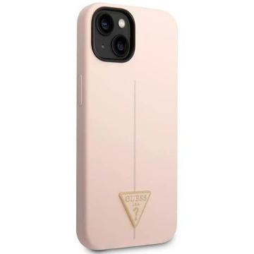 Guess GUHCP14MSLTGP Hülle für Apple iPhone 14 Plus 6.7" pink/pink Hardcase Silikon Dreieck