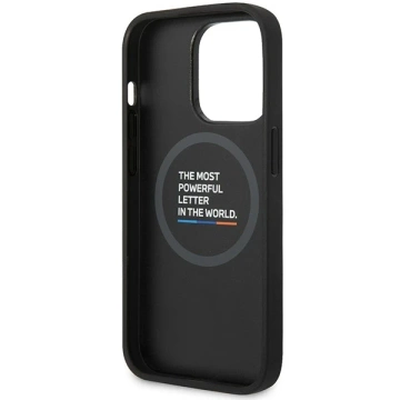 Pouzdro na telefon BMW BMHMP14L22NBCK pro Apple iPhone 14 Pro 6,1" černo/černé Carbon MagSafe