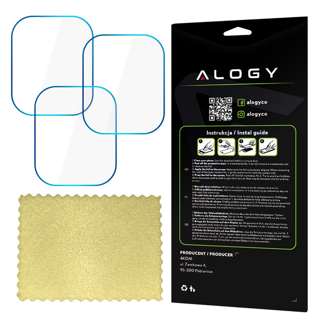 3x Folia hydrożelowa Alogy Hydrogel für Xiaomi Mi Watch China