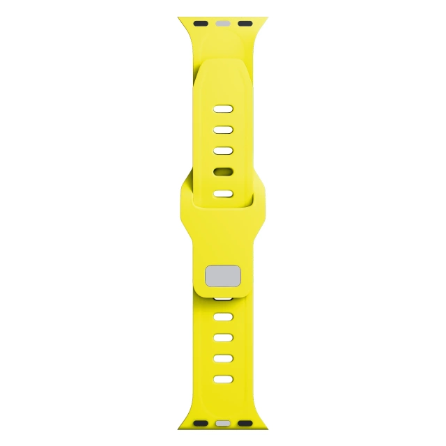 Pasek na chytré hodinky 3mk silikonový řemínek na hodinky Apple Watch 42/44/45/49 mm žlutý