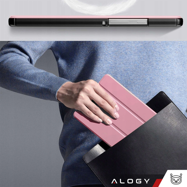 Pouzdro pro Samsung Galaxy Tab A9 2023 8,7" X110 / X115 obal na tablet Pouzdro Alogy Book Cover růžové sklo