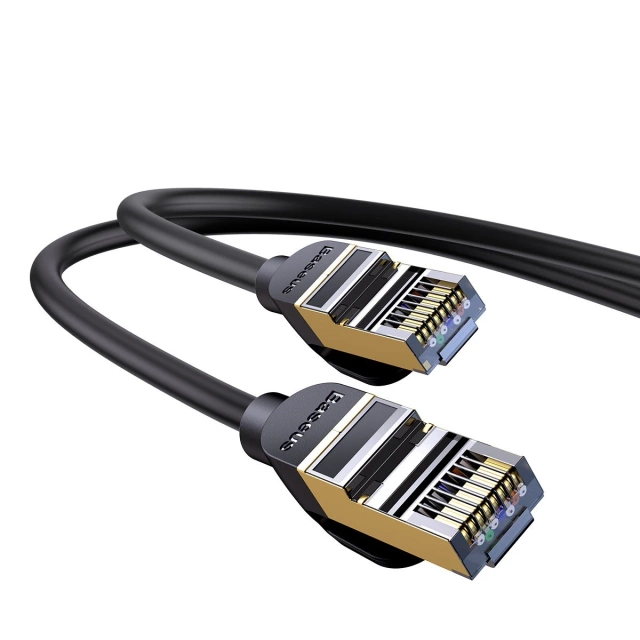 Baseus Speed Seven sieťový kábel RJ45 10Gbps 5m čierny (WKJS010501)