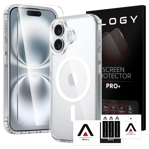 Чохол для Apple iPhone 16 Plus Alogy Anti-Shock Hybrid Case for MagSafe Transparent