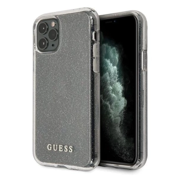Guess GUHCN65PCGLSI iPhone 11 Pro Max srebrný/strieborný pevný obal Glitter