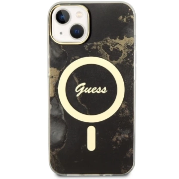 Чохол Etui Guess GUHMP14SHTMRSK для iPhone 14 6.1" Golden Marble MagSafe