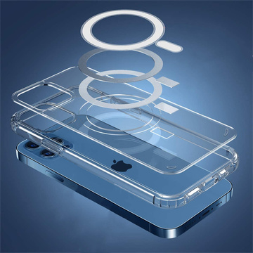 MagSafe Ultra Slim Alogy Case for iPhone 12/ Pro Qi Chargers Clear Glass
