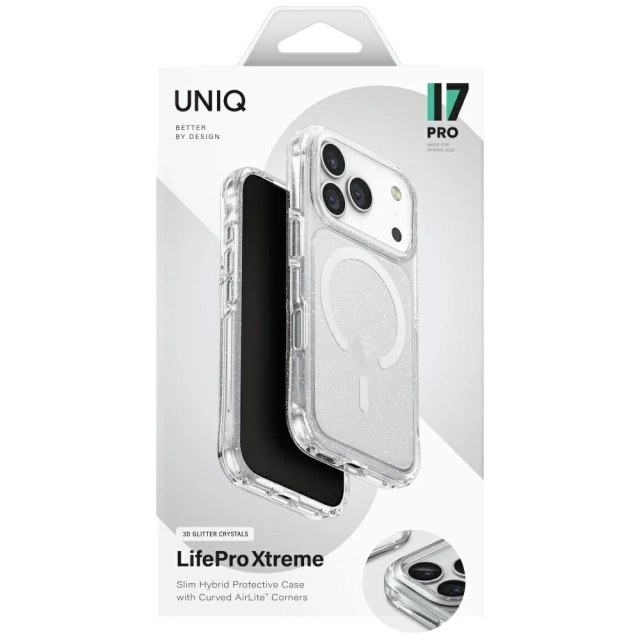 Etui Ochronne do iPhone 17 Pro UNIQ LifePro Xtreme Magclick Glitter