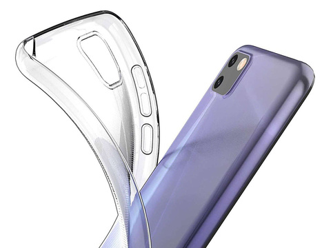 Pouch cover case pro Huawei Y5P silikonové čiré Alogy Glass
