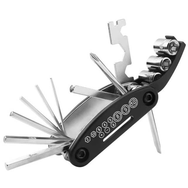 Multitool wrenches for changing Alogy tires on scooters/bikes