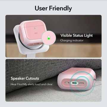 Etui ESR Orbit HaloLock MagSafe do AirPods 4 Różowe