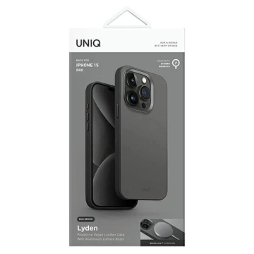 Etui do iPhone 15 Pro UNIQ Lyden DS MagSafe Szaro-Czarne