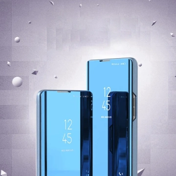 Clear View Case for Samsung Galaxy S23 flip cover blue
