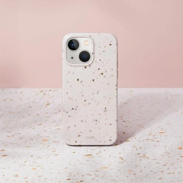 Puzdro UNIQ Coehl Terrazzo pre iPhone 14 Plus 6,7" pieskovec/pieskovec