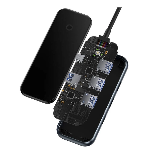 Adaptér 4v1 Baseus Hub USB-C na 4xUSB 3.0 (tmavošedý)