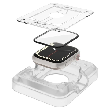 Hybridní skleněné spigen proflex "ez fit" 2-balení Apple Watch 7/8 (41 mm)