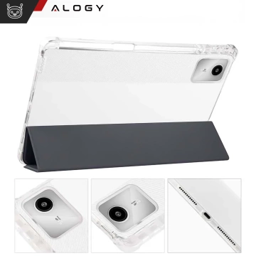 Чохол для Lenovo Tab M11 10.95" TB330FU/TB330XU/TB331FC Smart Case Pencil with Flip Alogy Housing Black and Transparent