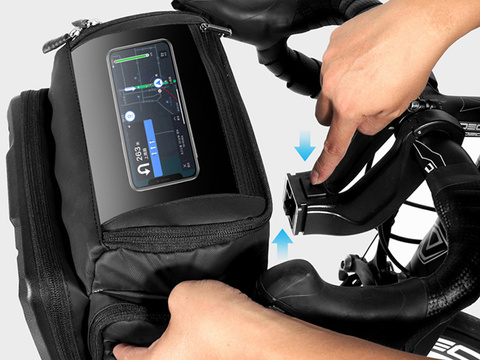 Case bag bicycle pannier bicycle holder Wildman Bag GS6 4l 7 inches Black