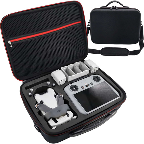 Hard Case Kufrové pouzdro pro DJI Mini 4 Pro / DJI Mini 3 Pro / Mini 3 Drone Pevné s popruhem Pevné pouzdro Alogy Black
