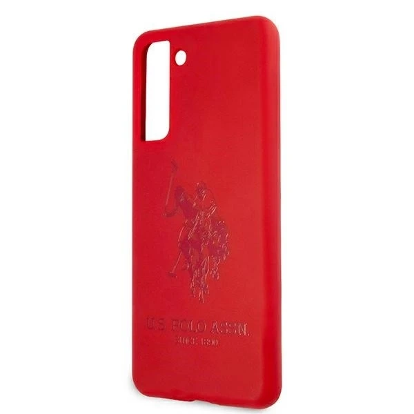 US Polo Silicone On Tone Phone Case for Samsung Galaxy S21 red/red