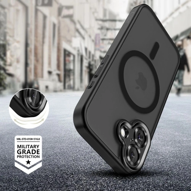 Etui Tech-Protect MagCam MagSafe do iPhone 17, czarny mat