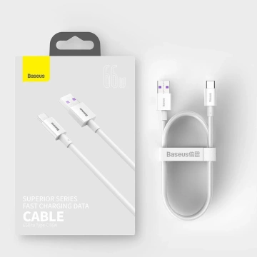 Кабель Baseus Superior USB - USB Type C 66 Вт (11 В / 6 А) Huawei SuperCharge SCP 1 м чорний (CATYS-01)