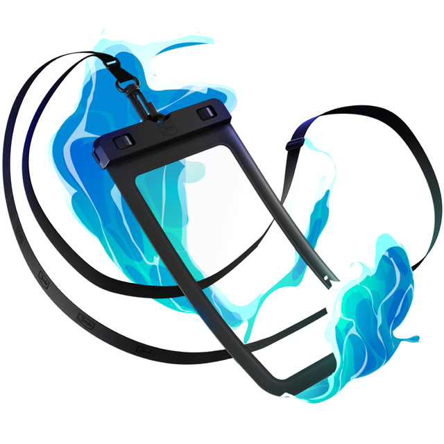 Etui wodoodporne wodoszczelne na telefon 3mk Case Hydro do 7 cali IPX8 saszetka przezroczyste okienko Czarne