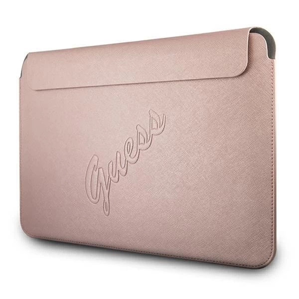 Guess Sleeve GUCS13PUSASPI 13 "pink / pink Saffiano Script