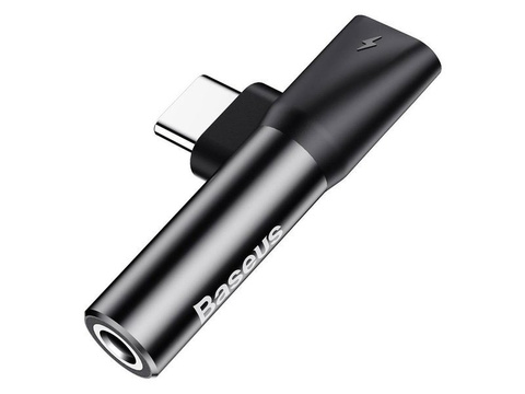 Baseus Adapter USB-C to Audio Mini Jack 3.5mm angled USB-C L41 Black