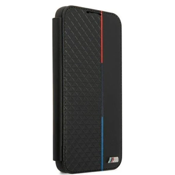 Etui BMW BMBKS22MTRTBK do Galaxy S22  S906 bookcase M Collection Triangles czarny/black