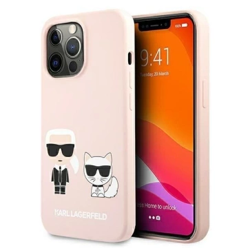 Karl Lagerfeld KLHMP13XSSKCI iPhone 13 Pro Max 6,7" hardcase jasnoróżowy/light pink Silicone Ikonik Karl